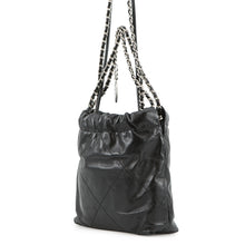 将图像加载到图库查看器中，CHANEL CHANEL22 ChainShoulder Bag BlackAS3980 Shiny Calf Leather Size Mini
