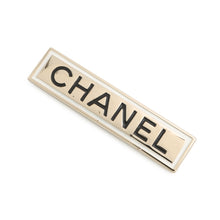 Load image into Gallery viewer, CHANEL Logo Brooch White/Black Metal

