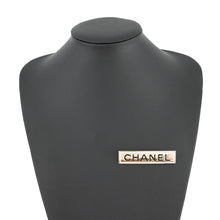 Load image into Gallery viewer, CHANEL Logo Brooch White/Black Metal
