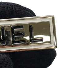 Load image into Gallery viewer, CHANEL Logo Brooch White/Black Metal
