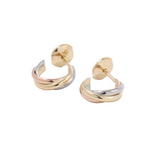 将图像加载到图库查看器中，CARTIER Trinity Earrings Size MiniB8301540 K18YG K18WG K18PG
