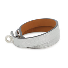 将图像加载到图库查看器中，HERMES Mini Kelly Double Tour Bracelet Size T2 Argent Chevre Shamqila
