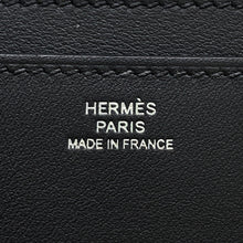 将图像加载到图库查看器中，HERMES HERMES Nap Card Case Black Swift Leather
