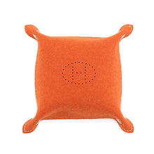 将图像加载到图库查看器中，HERMES Videpoches Tray Orange/Rouge H Felt Taurillon Clemence Size Mini
