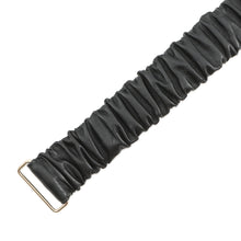 Load image into Gallery viewer, CHANEL CC Logo Belt Black Leather Rubber Gold Plated Rhinestone Size 75/30
