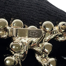 Load image into Gallery viewer, CHANEL CC Logo Belt Black Leather Rubber Gold Plated Rhinestone Size 75/30
