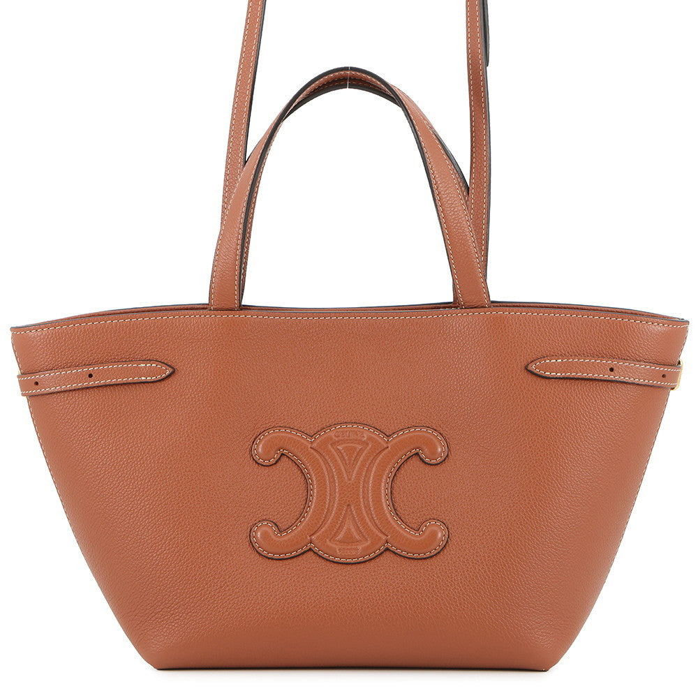 CELINE Mini Cabas Anais Tan118613ENY.04LU Grained Calf Leather