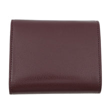 将图像加载到图库查看器中，CELINE Small flap wallet Triomphe Deep burgundy10D783GVE.28DG Goatskin Leather
