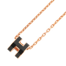 将图像加载到图库查看器中，HERMES Pop Ash Necklace Size Mini Black Metal Lacquer

