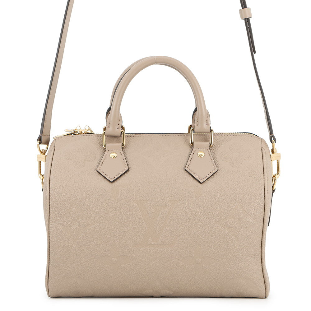LOUIS VUITTON Speedy Bandouliere TourterelleM59273 Monogram Empreinte Leather Size 25