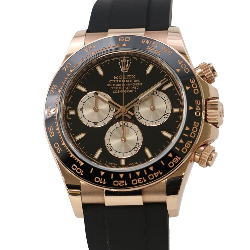 ROLEX Cosmograph Daytona W40mm K18PG Oyster flex Bright Black/Sandust Dial126515LN