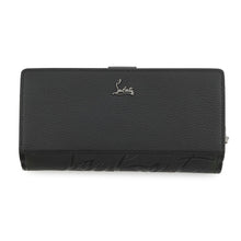 将图像加载到图库查看器中，Christian Louboutin Paloma Bifold Wallet Long Clothes Black/Red3195086 Leather/Rubber
