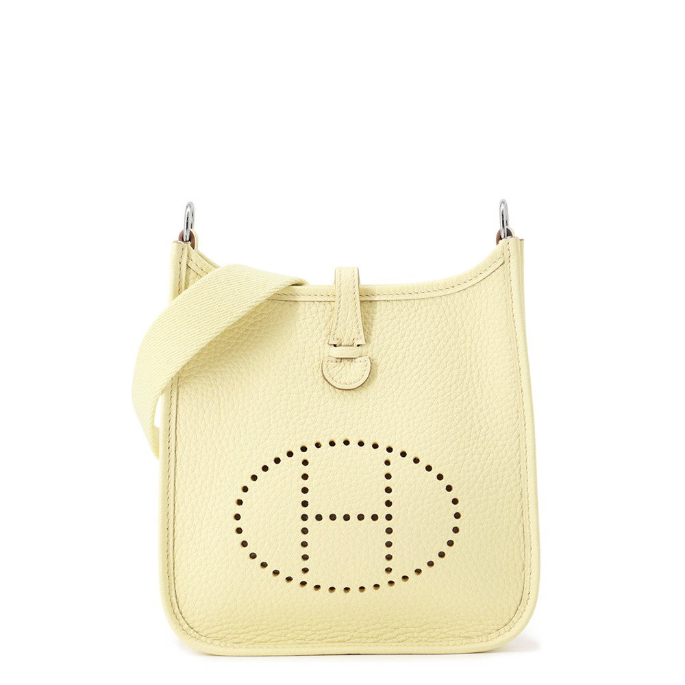 HERMES Evelyne Long Amazon Jaune Milton Taurillon Clemence Size TPM