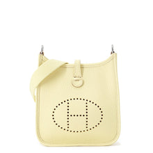 将图像加载到图库查看器中，HERMES Evelyne Long Amazon Jaune Milton Taurillon Clemence Size TPM
