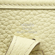 将图像加载到图库查看器中，HERMES Evelyne Long Amazon Jaune Milton Taurillon Clemence Size TPM
