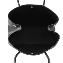 将图像加载到图库查看器中，HERMES Garden Party Black Toile Military Negonda Leather Size TPM
