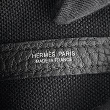 将图像加载到图库查看器中，HERMES Garden Party Black Toile Military Negonda Leather Size TPM
