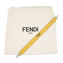 将图像加载到图库查看器中，FENDI Strike Pecan Backpack Black/Yellow7VZ056 Nylon Leather Size Large
