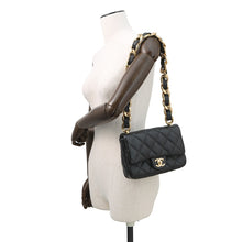 将图像加载到图库查看器中，CHANEL Matelasse Small Flap Bag BlackAS3214 Lambskin
