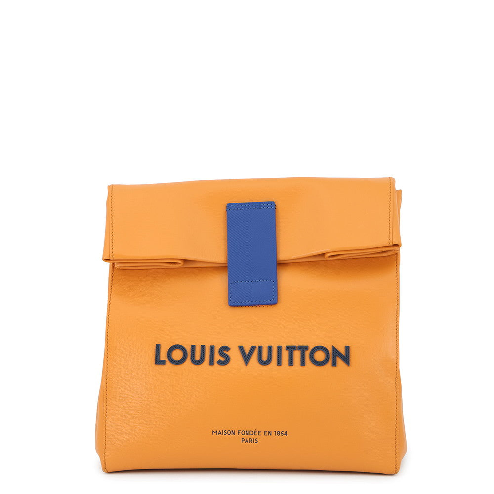 LOUIS VUITTON Sandwich Bag Saffron/BlueM24578 Leather