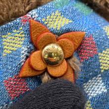 将图像加载到图库查看器中，LOUIS VUITTON Bag Charm・LV Louis Bear Brown/BlueM03178 Fake fur
