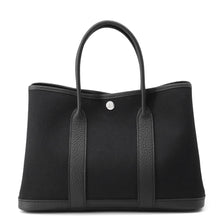 Load image into Gallery viewer, HERMES Garden Party Black Toile H Negonda Leather Size TPM
