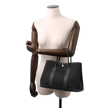 Load image into Gallery viewer, HERMES Garden Party Black Toile H Negonda Leather Size TPM
