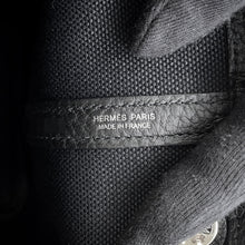 Load image into Gallery viewer, HERMES Garden Party Black Toile H Negonda Leather Size TPM
