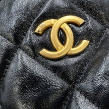 Load image into Gallery viewer, CHANEL Hobo Bag BlackAS4922 Shiny Lambskin Size Small
