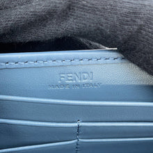 Load image into Gallery viewer, FENDI Zucca Pattern F is FENDI Chain Long Wallet Blue8M0365 Leather
