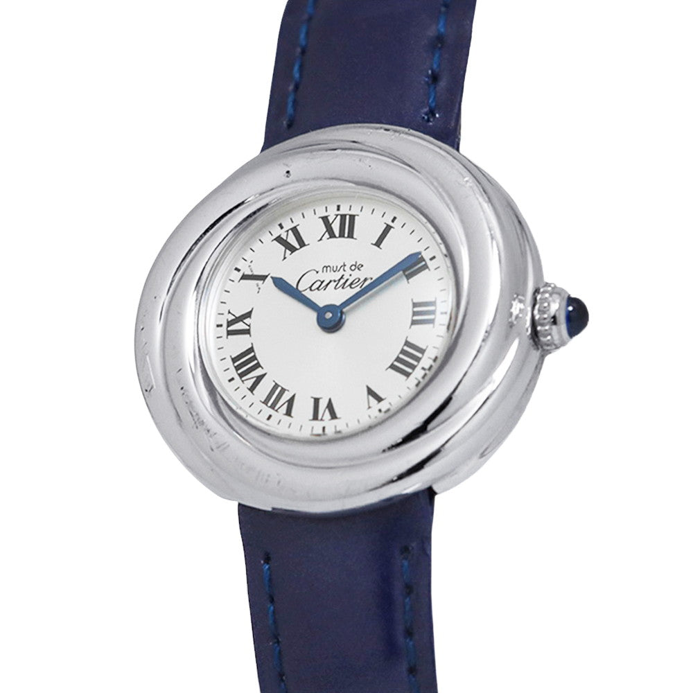 CARTIER Mast Trinity W27mm SV925 Leather Silver DialW1014945