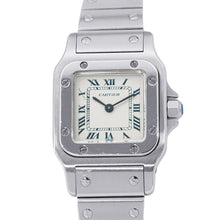 将图像加载到图库查看器中，CARTIER Santos Galve SM W24mm×H34ｍｍ Stainless Steel White DialW20017D6
