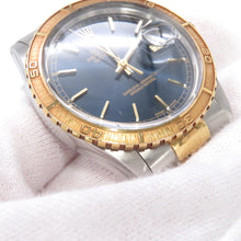 将图像加载到图库查看器中，ROLEX Datejust Thunderbird W36mm Stainless Steel K18YG Blue Dial16253
