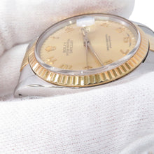 Load image into Gallery viewer, ROLEX Datejust W36mm Stainless Steel K18YG Champagne Dial16013
