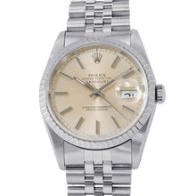 将图像加载到图库查看器中，ROLEX Datejust W36mm Stainless Steel Silver Dial16220
