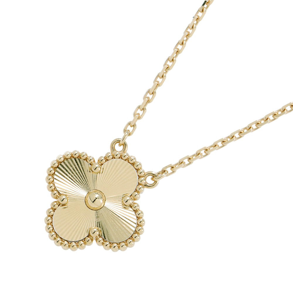Van Cleef & Arpels Vintage Alhambra Guilloche PendantVCARP4KL00 18K Yellow Gold