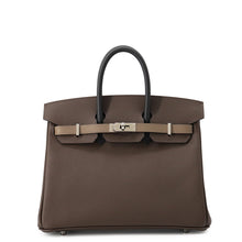 将图像加载到图库查看器中，HERMES Birkin tricolor Ecorce/Black/Etoupe Epsom Size 25
