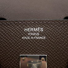 将图像加载到图库查看器中，HERMES Birkin tricolor Ecorce/Black/Etoupe Epsom Size 25
