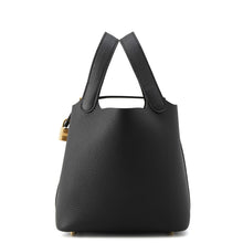 将图像加载到图库查看器中，HERMES Picotin Padlock Black Taurillon Clemence Size PM
