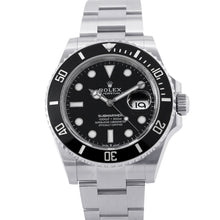 将图像加载到图库查看器中，ROLEX Submariner Date W41mm Stainless Steel Black Dial126610LN

