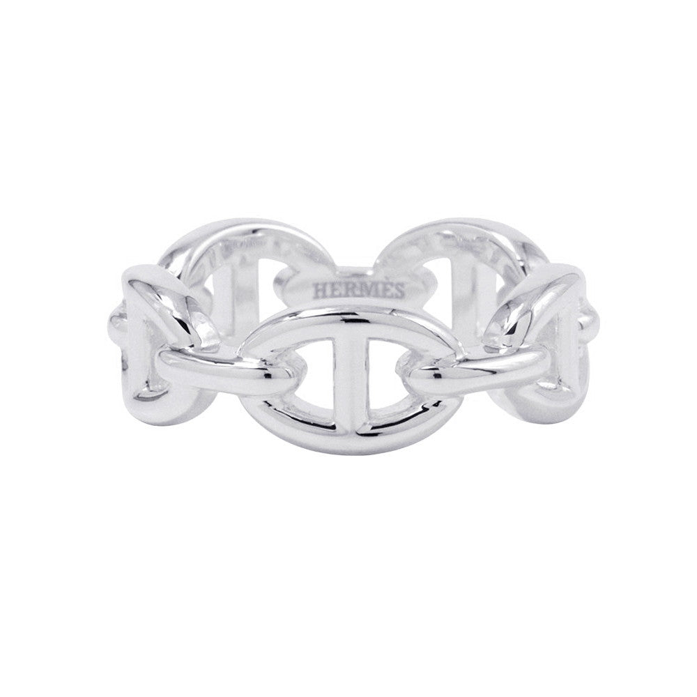 HERMES Chaine d'Ancre Anchene Ring Size PM/54/#14 SV925