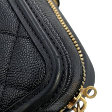 将图像加载到图库查看器中，CHANEL CCFiligree Small Vanity Bag BlackA93342 Caviar Leather
