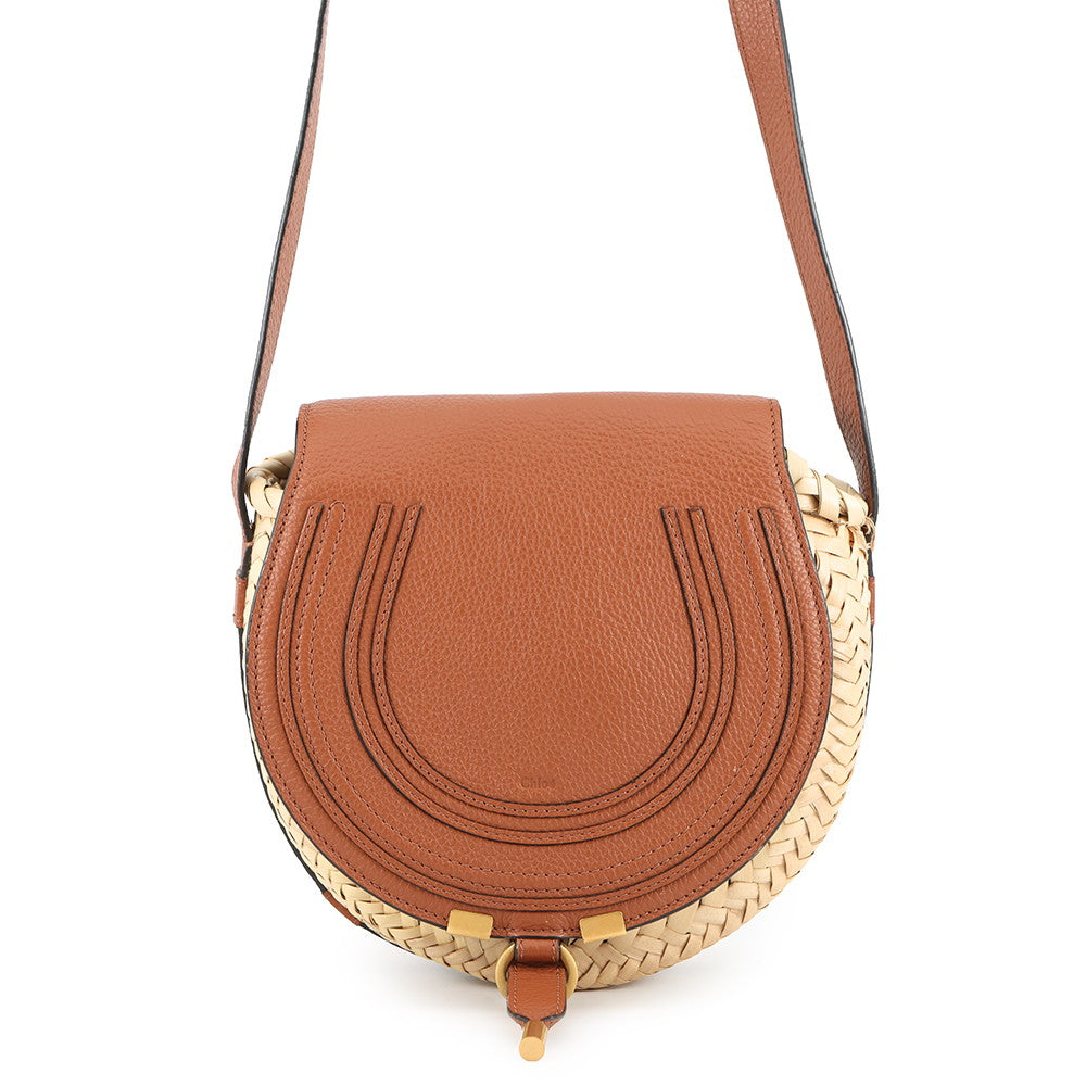 Chloe Mercy Shoulder Bag Beige/BrownCHC220S735G5825M Raffia Leather