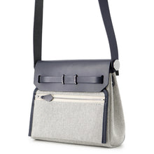 将图像加载到图库查看器中，HERMES Herbag zip Ardoise/Ecru Toile Military Vache Hunter Leather Size Mini
