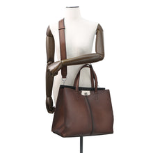将图像加载到图库查看器中，Berluti Rutty Tote Bag Brown Leather Size 38
