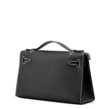 Load image into Gallery viewer, HERMES PochetteKelly SPO Verso Black/Pearl Grey Swift Leather
