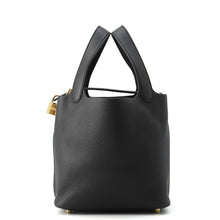 将图像加载到图库查看器中，HERMES Picotin Lock Black Taurillon Clemence Size PM
