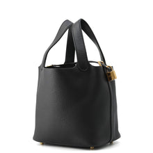 将图像加载到图库查看器中，HERMES Picotin Lock Black Taurillon Clemence Size PM
