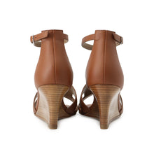 将图像加载到图库查看器中，HERMES Legend Sandals Gold Calf Leather Size 35
