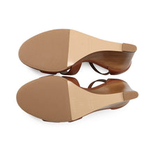 将图像加载到图库查看器中，HERMES Legend Sandals Gold Calf Leather Size 35
